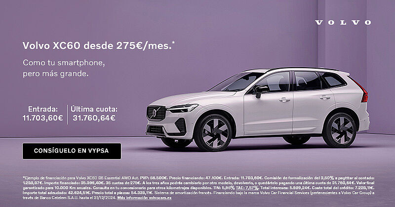 Volvo XC60 B5 desde 42.300€ o desde 250€/mes*