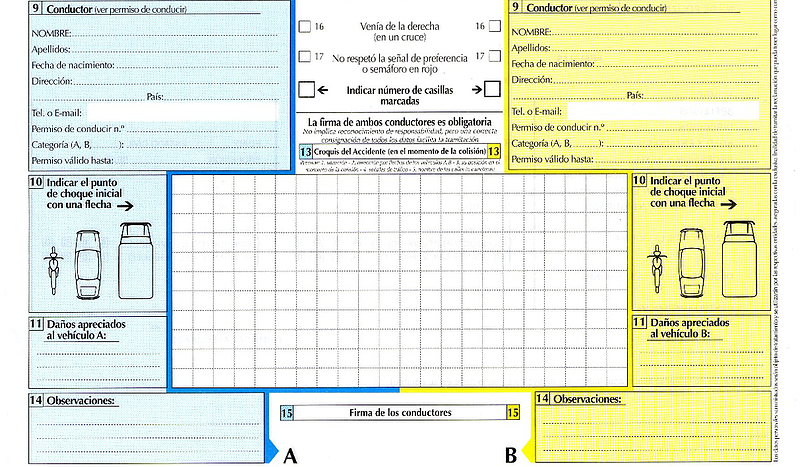 CLAVES PARA RELLENAR UN PARTE DE ACCIDENTE DE FORMA AMISTOSA